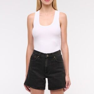Abercrombie black dad shorts size 8